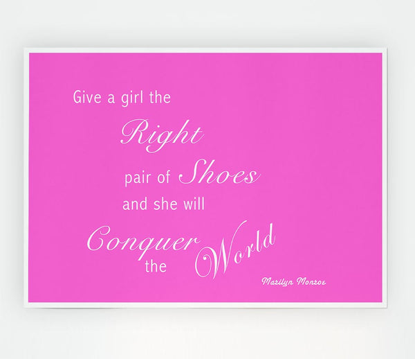 The Right Pair Of Shoes Marilyn Monroe Vivid Pink Print Poster Wall Art