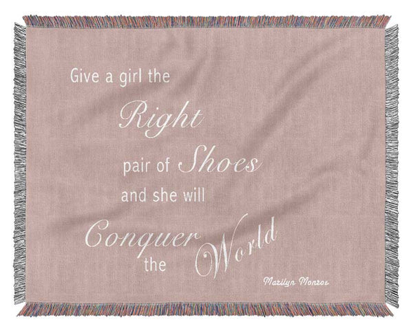 The Right Pair Of Shoes Marilyn Monroe Vivid Pink Woven Blanket