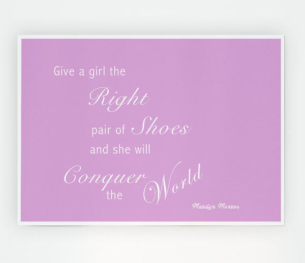 The Right Pair Of Shoes Marilyn Monroe Pink Print Poster Wall Art