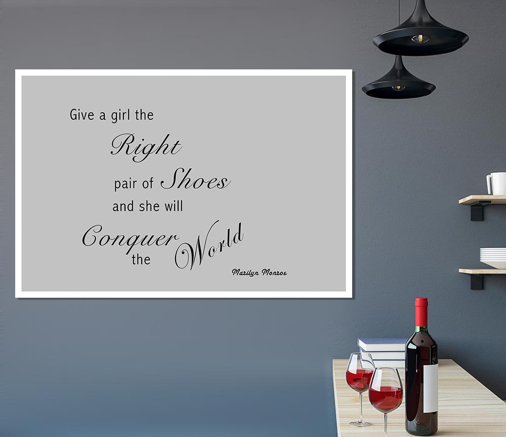 The Right Pair Of Shoes Marilyn Monroe Grey Print Poster Wall Art