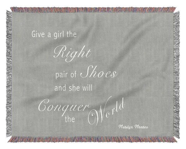 The Right Pair Of Shoes Marilyn Monroe Grey White Woven Blanket