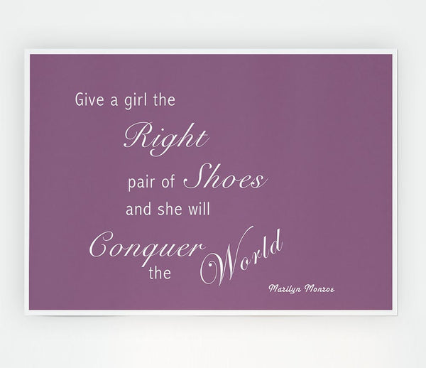 The Right Pair Of Shoes Marilyn Monroe Dusty Pink Print Poster Wall Art