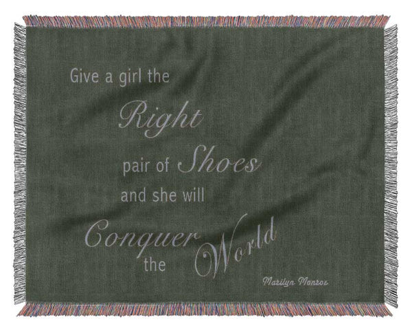 The Right Pair Of Shoes Marilyn Monroe Chocolate Woven Blanket