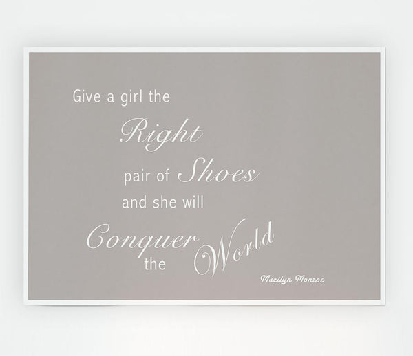 The Right Pair Of Shoes Marilyn Monroe Beige Print Poster Wall Art