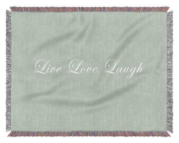 Love Quote Live Love Laugh 2 Beige Woven Blanket