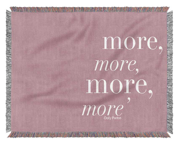 Dolly Parton Dream More Be More Pink Woven Blanket