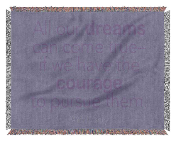 Walt Disney All Our Dreams Lilac Woven Blanket