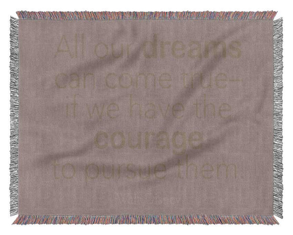 Walt Disney All Our Dreams Beige Woven Blanket