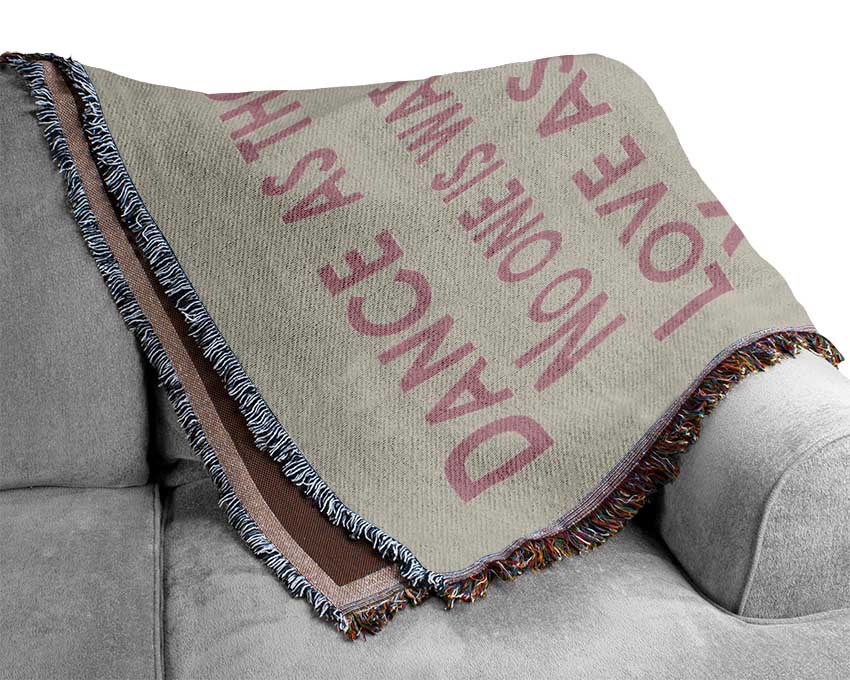 Home Quote Heaven Is On Earth Pink Woven Blanket