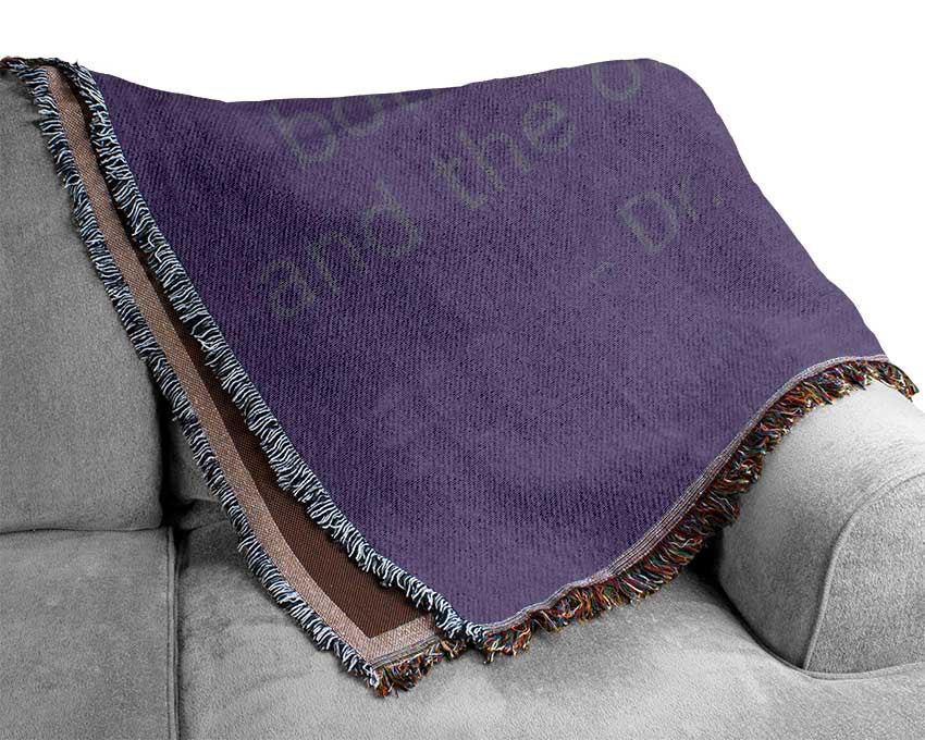 Dr Karl Menninger Love Cures People Lilac Woven Blanket