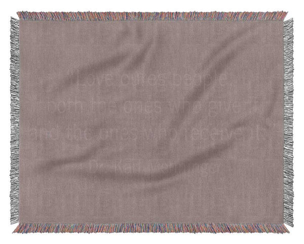 Dr Karl Menninger Love Cures People Beige Woven Blanket