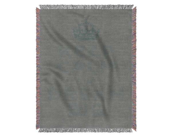 Keep Calm Dream Big Grey Woven Blanket