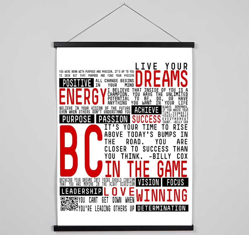 Motivational Quote Live Your Dreams Hanging Poster - Wallart-Direct UK