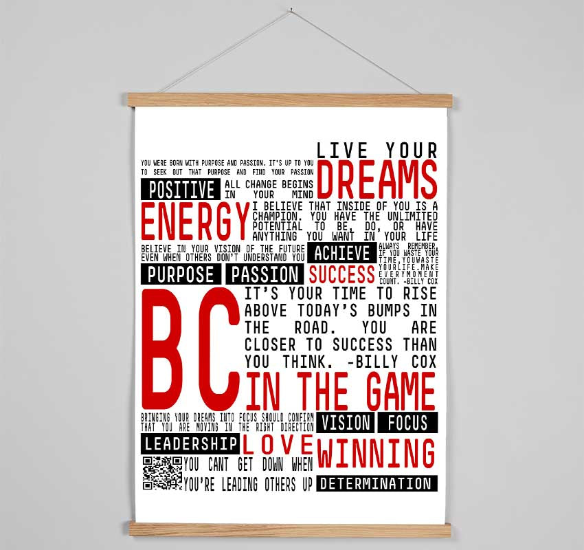 Motivational Quote Live Your Dreams Hanging Poster - Wallart-Direct UK