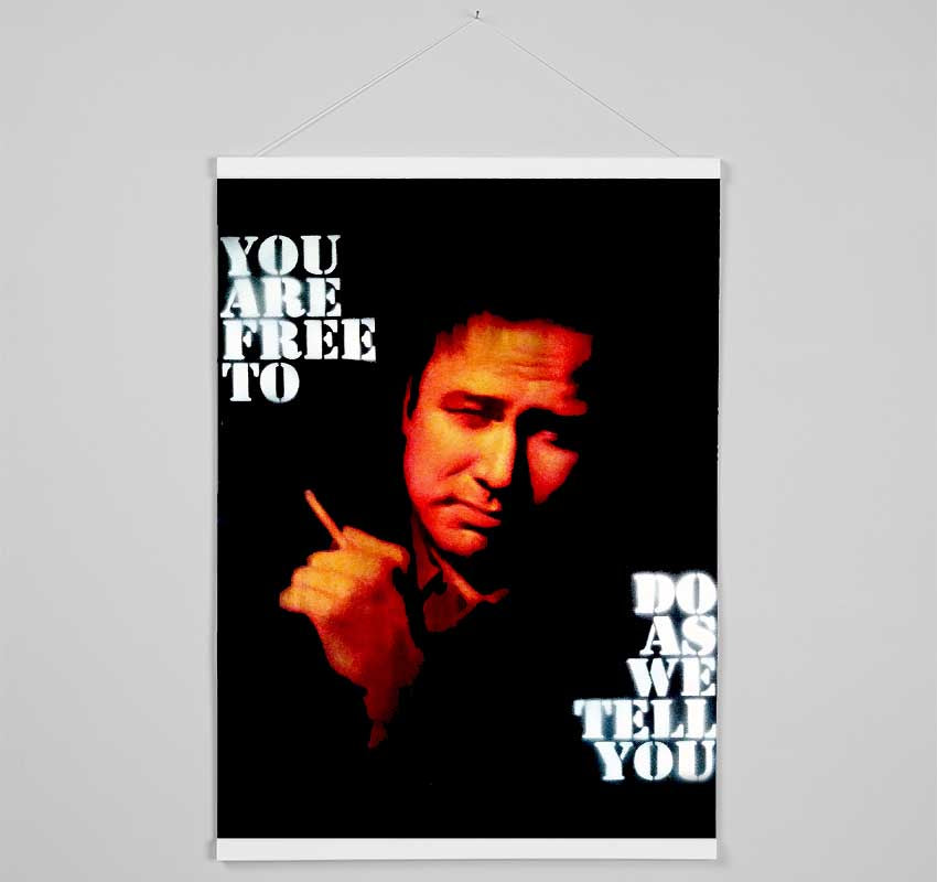 Motivational Quote Bill Hicks You Are Free Hanging Poster - Wallart-Direct UK