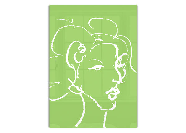 Pretty Lady Sketch Lime Green