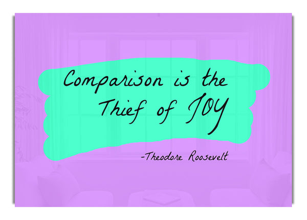 Theodore Roosevelt Comparison Is The Thief Of Joy