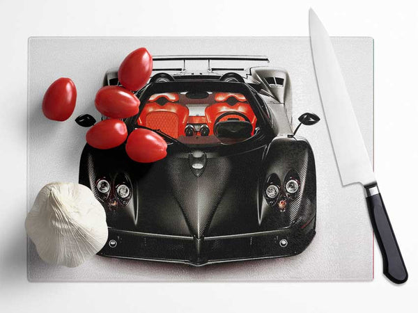 Zonda Jet Black Glass Chopping Board