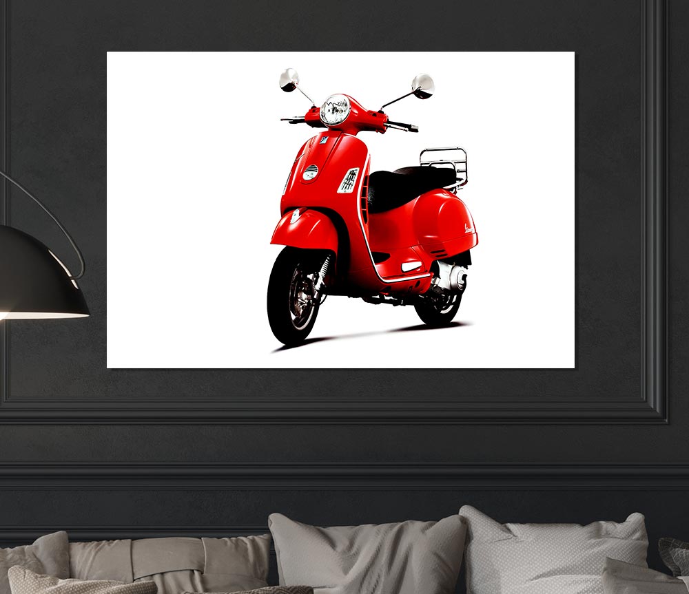 Vespa Mopede Print Poster Wall Art