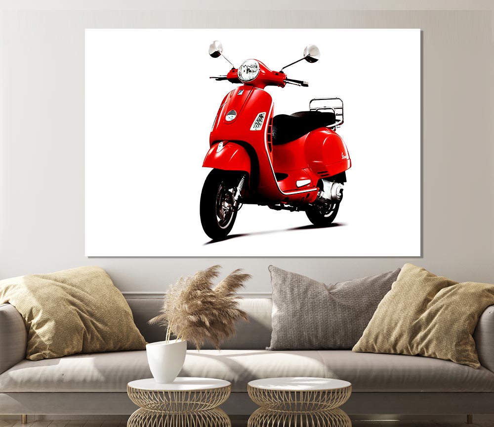 Vespa Mopede Print Poster Wall Art