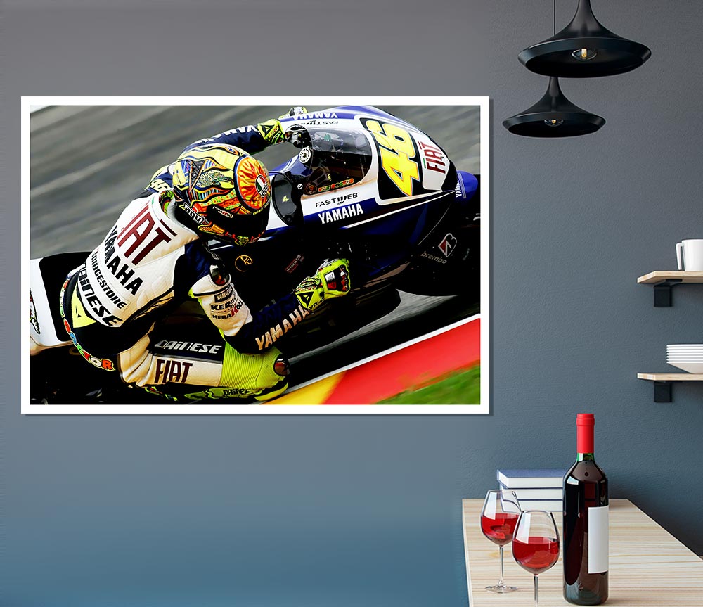 Valentino Rossi Print Poster Wall Art