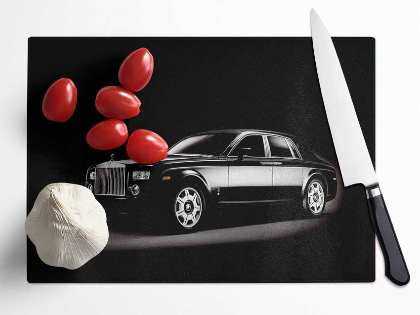 Rolls Royce Black Shadow Glass Chopping Board