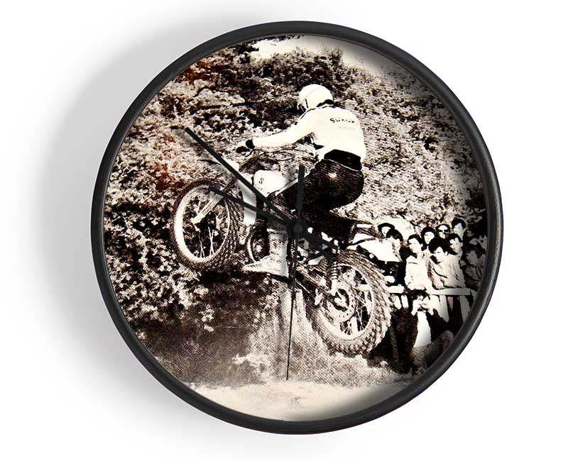 Retro Motorcross Jump Clock - Wallart-Direct UK