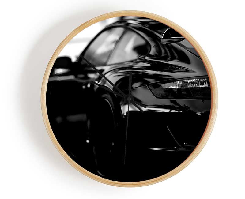 Porsche In Black Clock - Wallart-Direct UK