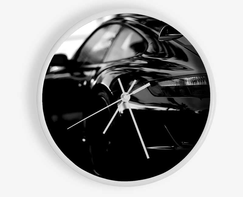 Porsche In Black Clock - Wallart-Direct UK