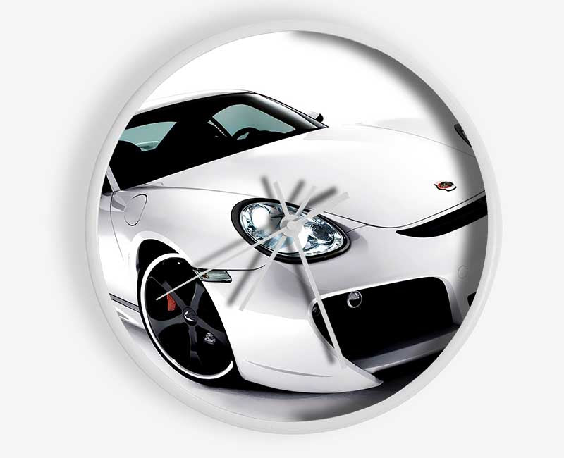 Porsche 911 White Clock - Wallart-Direct UK