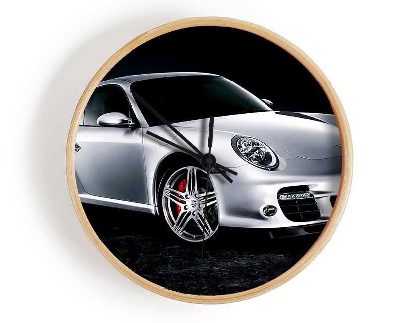 Porsche 911 Silver Beauty Clock - Wallart-Direct UK