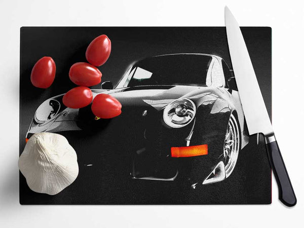 Porsche 911 Black Glass Chopping Board