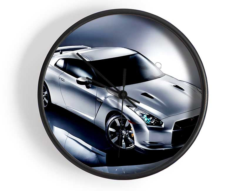 Nissan Skyline Silver Clock - Wallart-Direct UK