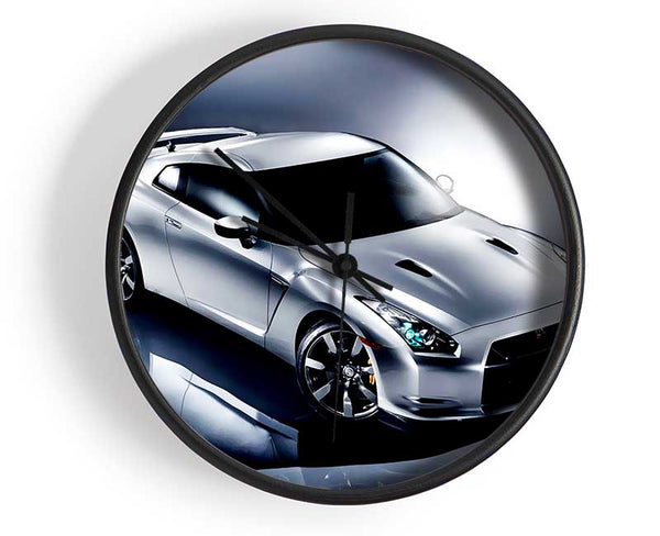 Nissan Skyline Silver Clock - Wallart-Direct UK