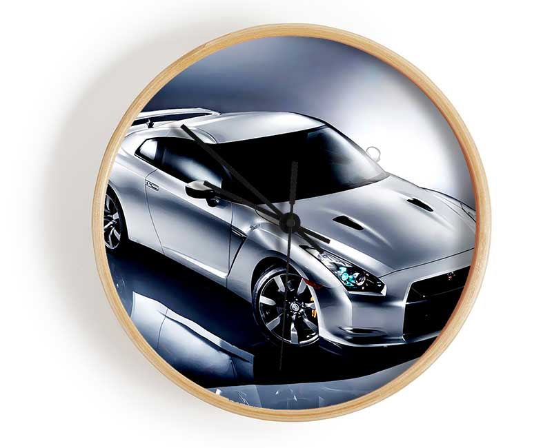 Nissan Skyline Silver Clock - Wallart-Direct UK