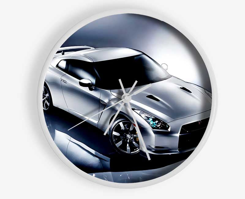 Nissan Skyline Silver Clock - Wallart-Direct UK