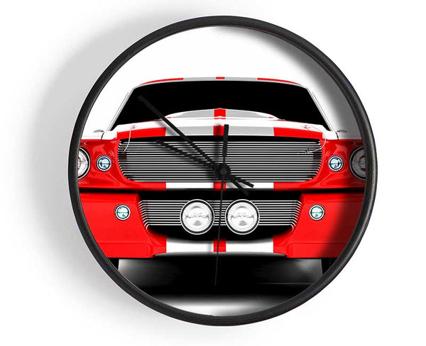 Mustang Red Front Grill Clock - Wallart-Direct UK