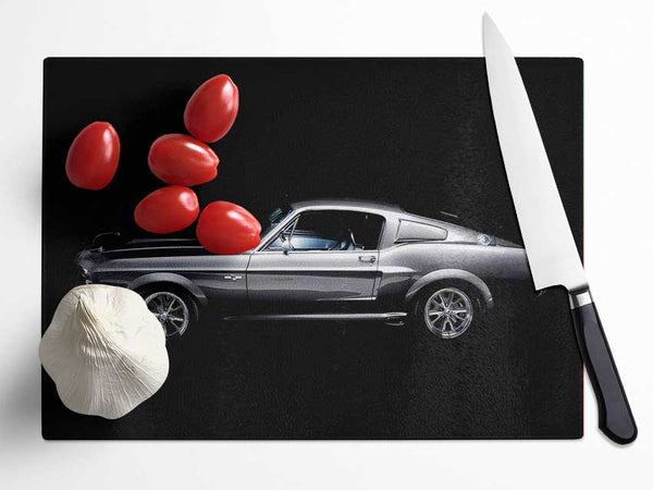 Mustang Fastback Side Profile Glass Chopping Board