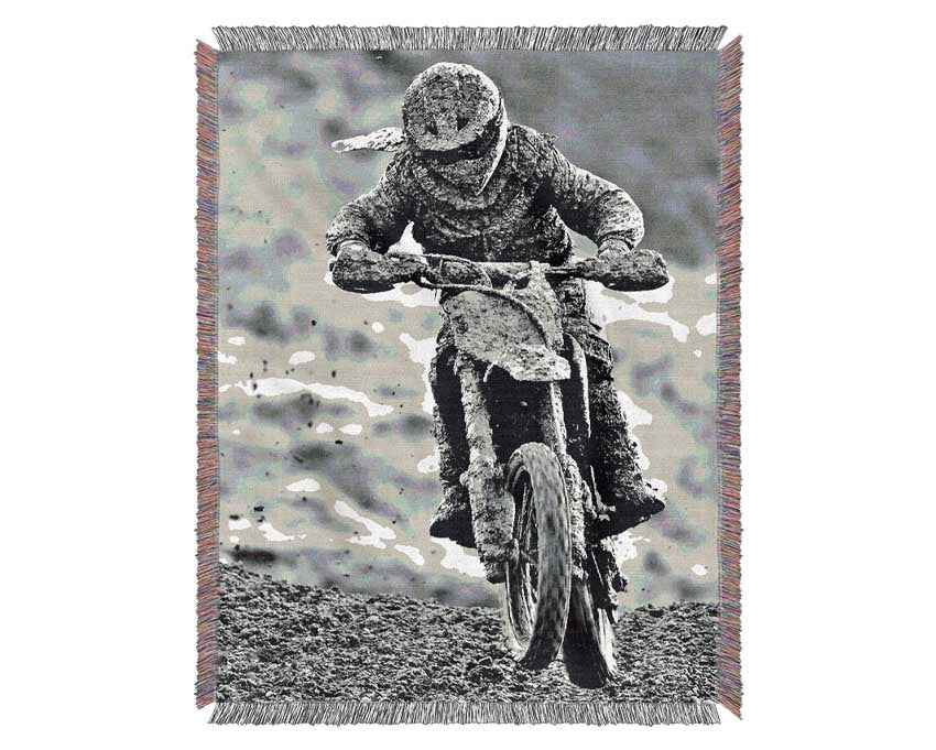 Motorcross Mud Pit Woven Blanket