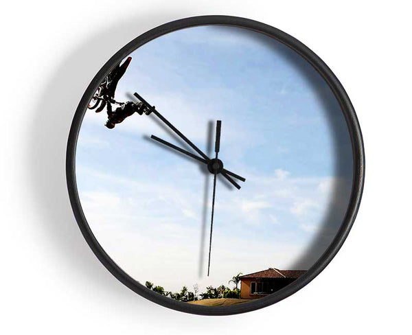 Motorcross In The Air Clock - Wallart-Direct UK