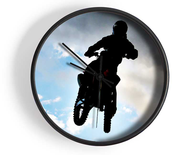 Motorcross Freestyle In The Sky Clock - Wallart-Direct UK