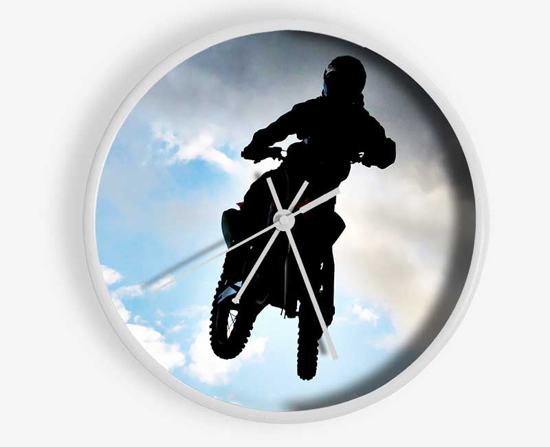 Motorcross Freestyle In The Sky Clock - Wallart-Direct UK