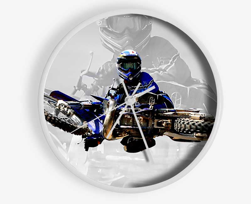 Motorcross Free Styler From Above Clock - Wallart-Direct UK