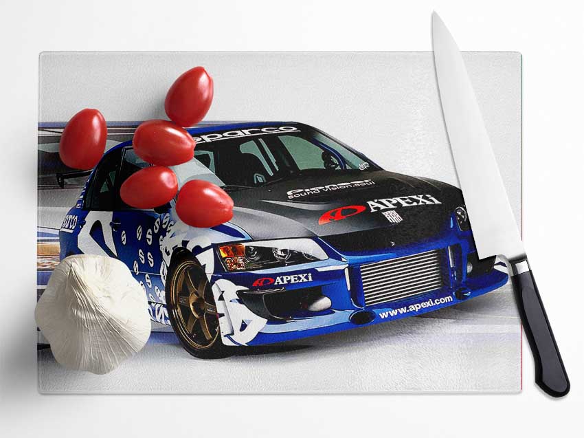 Mitsubishi Evo Glass Chopping Board