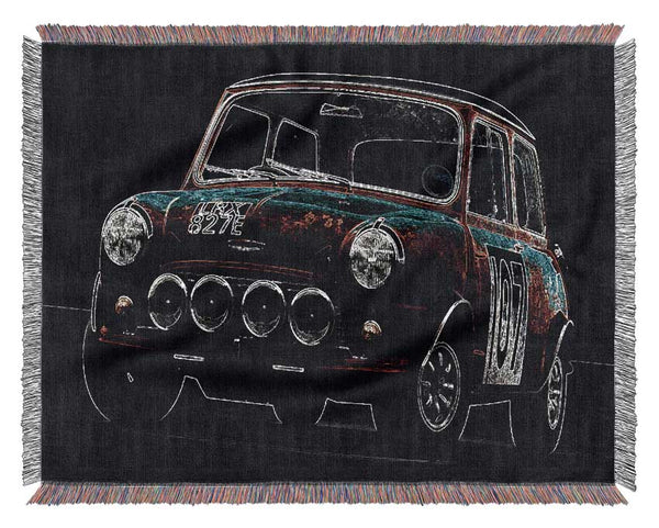 Mini Cooper Front Woven Blanket