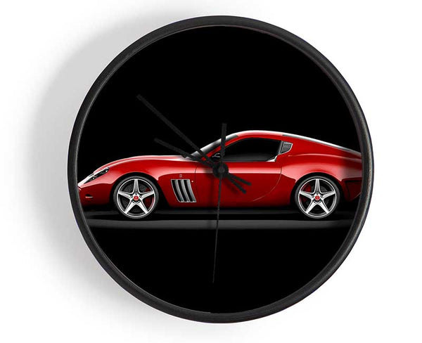 Maserati Red Side Profile Clock - Wallart-Direct UK