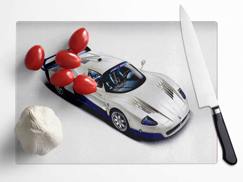 Maserati Racing Machine Glass Chopping Board