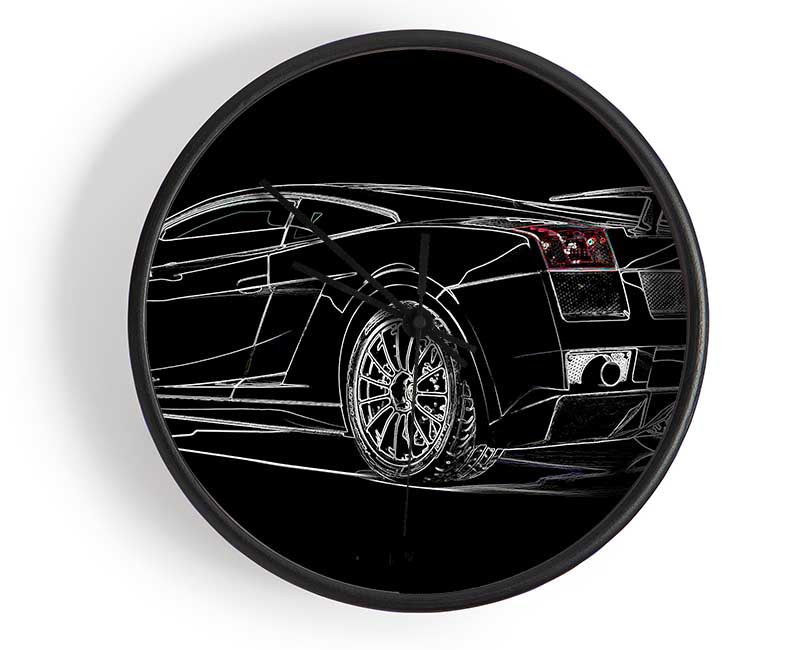 Lamborghini Rear Clock - Wallart-Direct UK