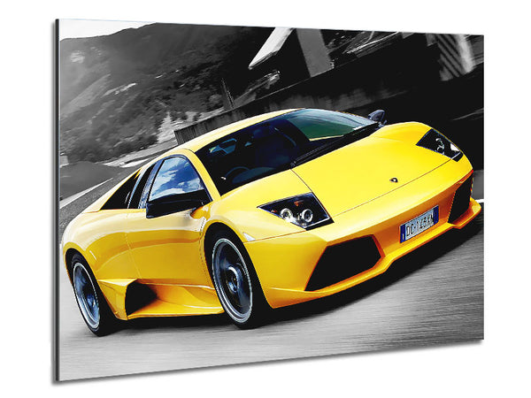 Lamborghini On The Move Yellow