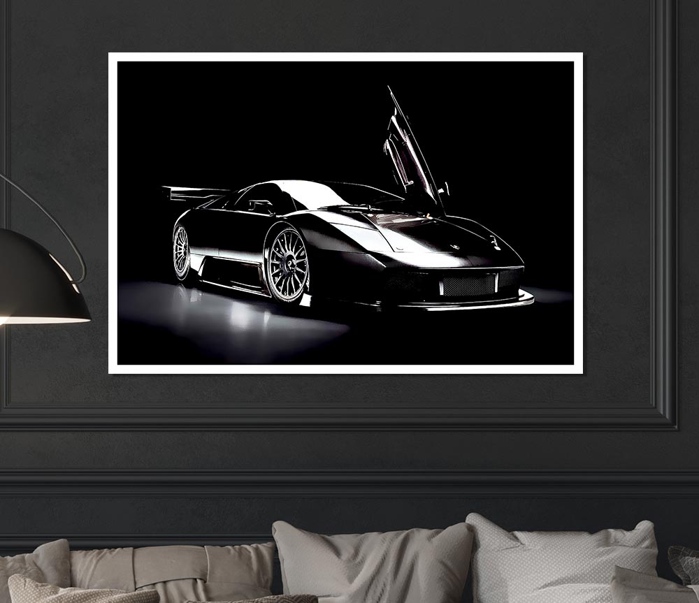 Lamborghini Murcielago Rgt 419 Print Poster Wall Art